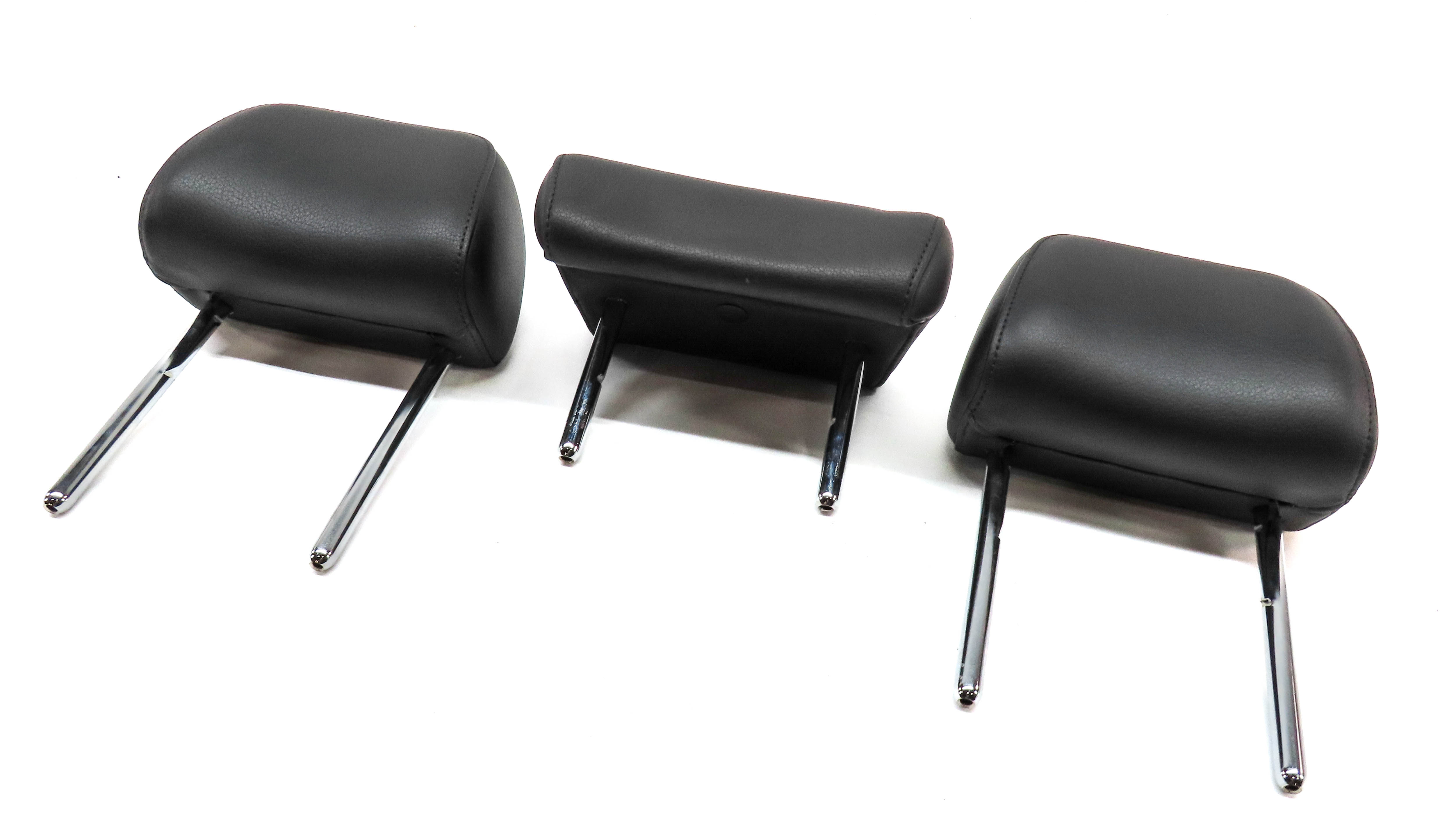 13-16 A4 S4 12-18 A6 S6 C7 B8 REAR LEFT RIGHT CENTER SEAT HEADREST SET/3 (Black) — exact item pictured